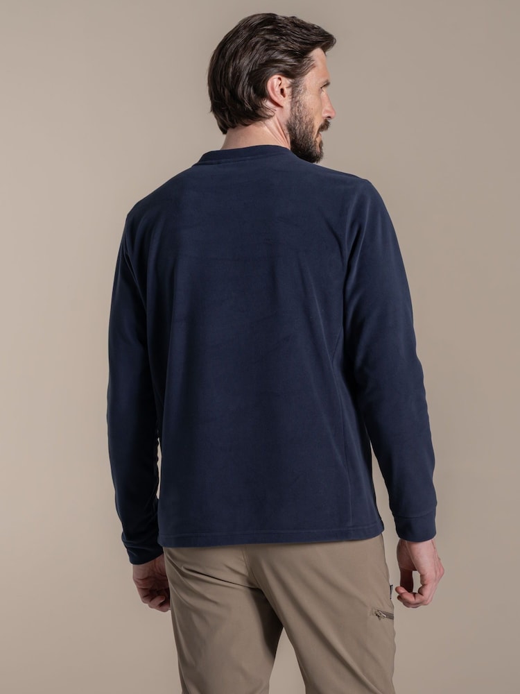Craghoppers Blue Corey Crew Neck Fleece Sweatshirt - Image 2 of 3 Craghoppers Blue Corey Crew Neck Fleece Sweatshirt - Image 2 of 3