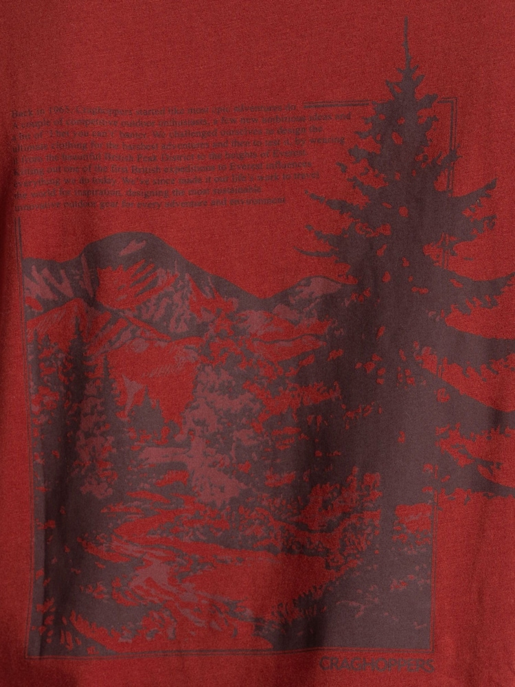 Craghoppers Red Lucent II Short Sleeve T-Shirt - Image 3 of 3 Craghoppers Red Lucent II Short Sleeve T-Shirt - Image 3 of 3