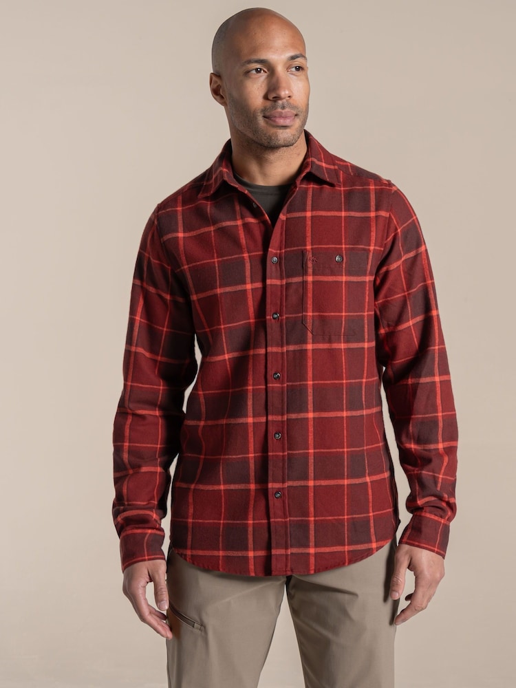 Craghoppers Red Gable Long Sleeve Shirt - صورة 1 من 4