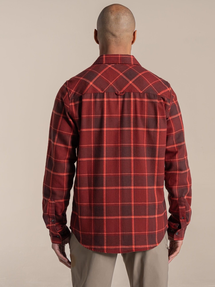 Craghoppers Red Gable Long Sleeve Shirt - Image 2 of 4 Craghoppers Red Gable Long Sleeve Shirt - Image 2 of 4