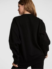 Victoria's Secret PINK Black Fleece Sweatshirt - Image 2 of 2