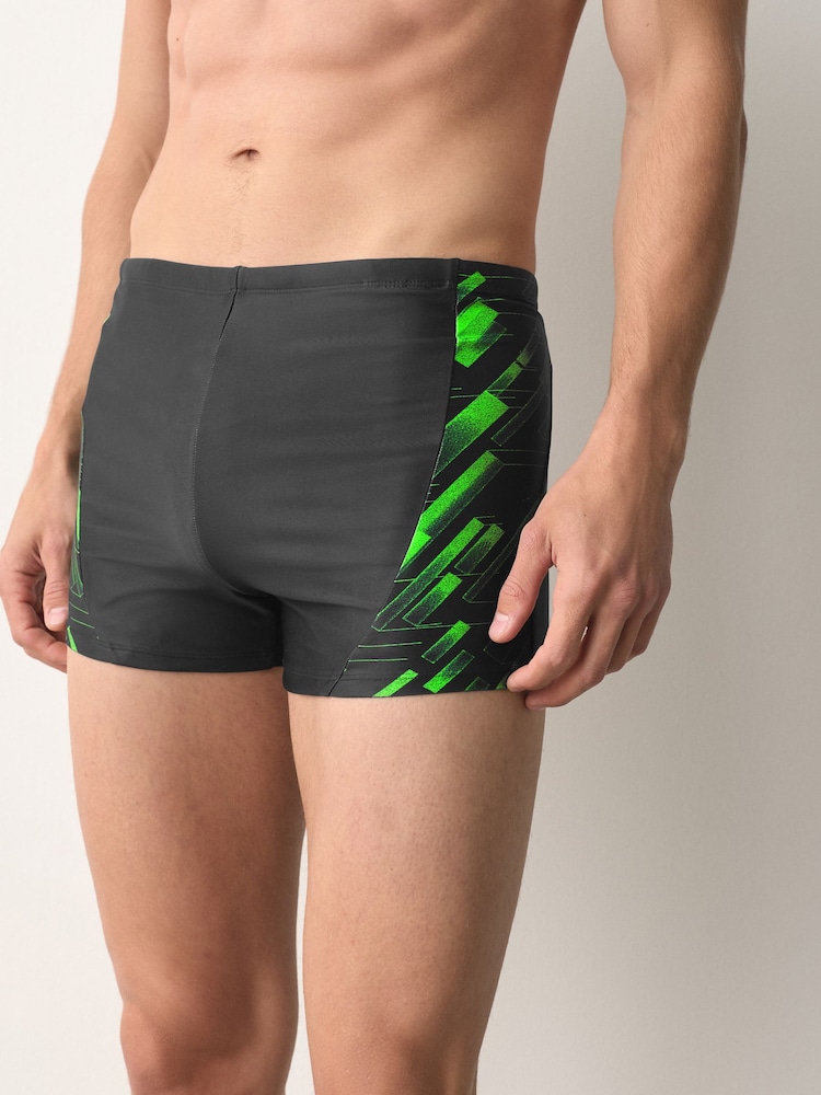 黑色╱綠色 - 單人 - Active Motionflex 泳褲 - 圖片 1/7