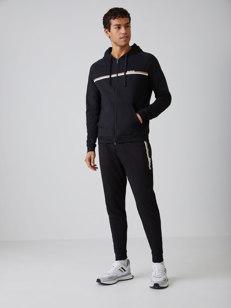 BOSS Black Authentic Logo Zip Through Hooded Jacket - Image 2 of 5 BOSS Black Authentic Logo Zip Through Hooded Jacket - Image 2 of 5