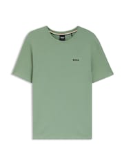 BOSS Dark Green Logo Regualr-Fit Waffle T-Shirt - Image 5 of 5