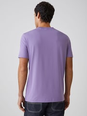 BOSS Purple Regular Fit Logo T-Shirt - Image 3 of 5