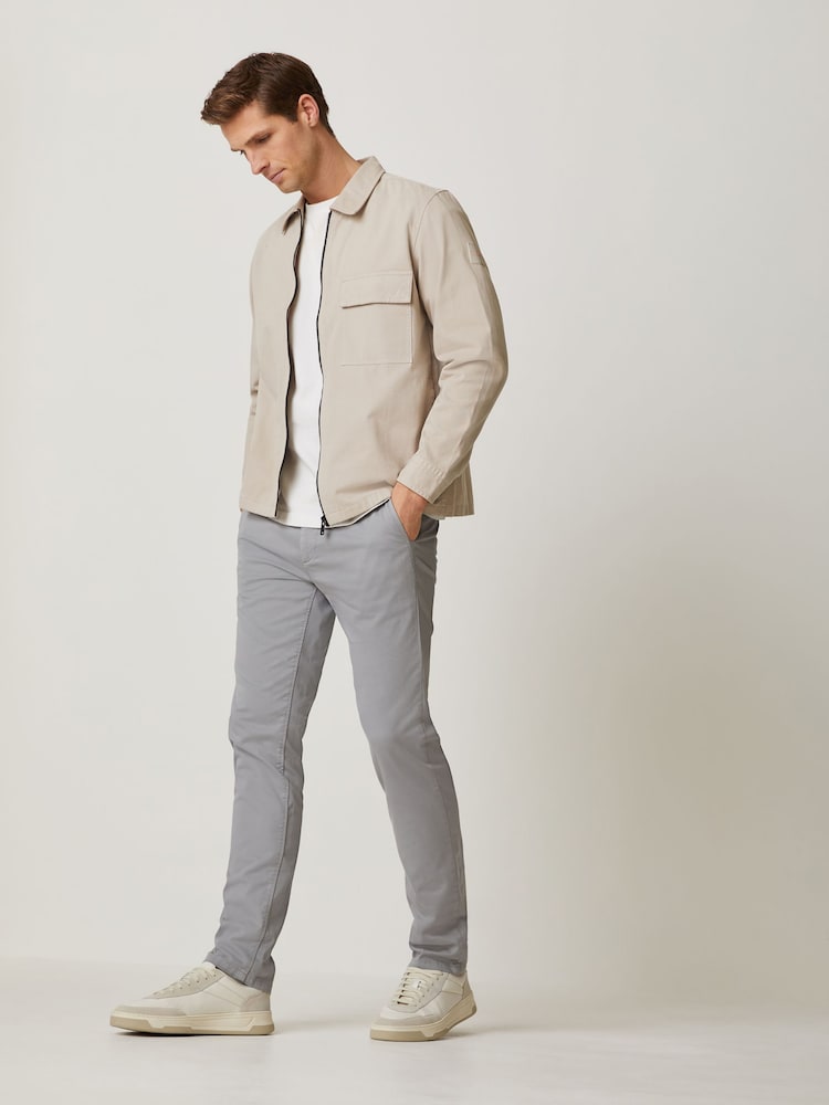 BOSS Cream Lorum Regular-Fit Zip Through Overshirt - Image 2 of 5