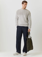 BOSS Grey Kartney Textured Knitted Jumper - Image 2 of 4