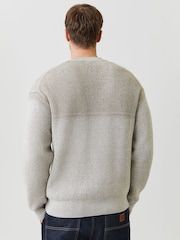 BOSS Grey Kartney Textured Knitted Jumper - Image 3 of 4