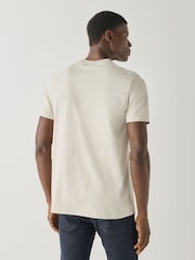 BOSS Cream Regular Fit Logo T-Shirt - Image 3 of 4