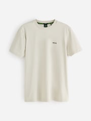 BOSS Cream Regular Fit Logo T-Shirt - Image 4 of 4