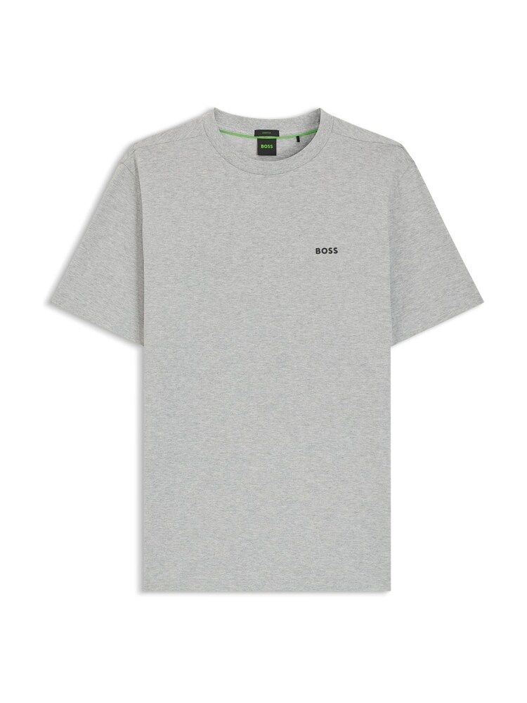 BOSS Silver Regular Fit Logo T-Shirt - Image 1 of 1 BOSS Silver Regular Fit Logo T-Shirt - Image 1 of 1