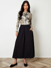 Threadbare Cream Floral Knitted Crew Neck Jumper - Image 3 of 4