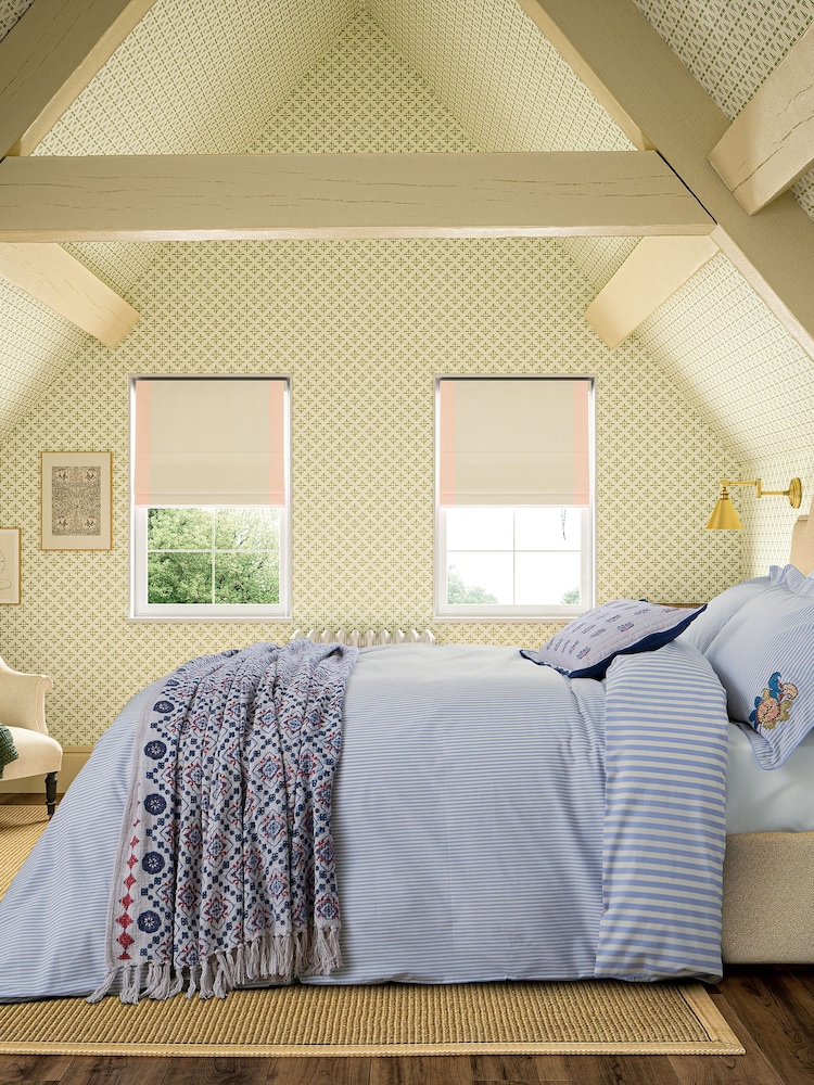 Joules Blue Earlsford Foulard Duvet Cover and Pillowcase Set - Image 2 of 6