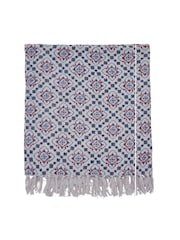 Joules Blue Cream Country Tiles Throw - Image 3 of 3