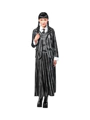 Netflix Black Wednesday School Uniform Adult Fancy Dress Costume - Image 1 of 4