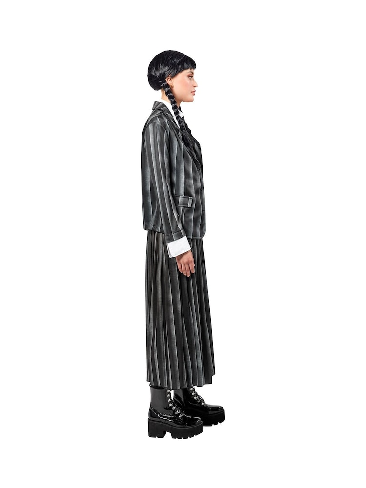 Netflix Black Wednesday School Uniform Adult Fancy Dress Costume - Image 2 of 4