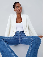 Chaqueta larga de bouclé sartorial de Roman - Imagen 4 de 5