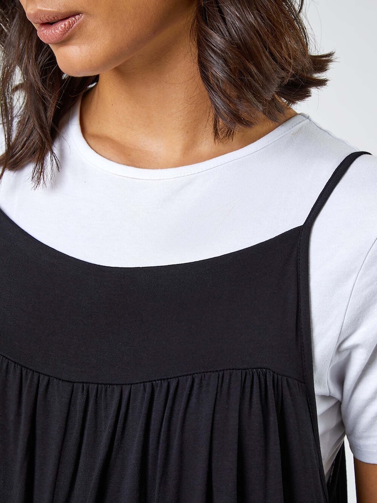 Roman Black Strappy Full Length Stretch Jumpsuit - Image 5 of 5 Roman Black Strappy Full Length Stretch Jumpsuit - Image 5 of 5