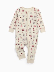 MORI London England Supersoft 2 Way Zip Sleepsuit - Image 1 of 6
