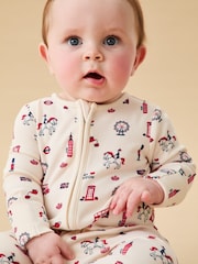 MORI London England Supersoft 2 Way Zip Sleepsuit - Image 3 of 6