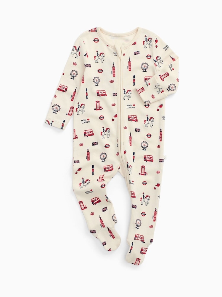 MORI London England Supersoft 2 Way Zip Sleepsuit - Image 6 of 6 MORI London England Supersoft 2 Way Zip Sleepsuit - Image 6 of 6