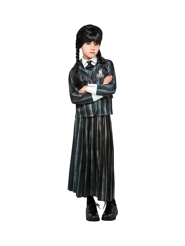 Netflix Black Wednesday School Uniform Fancy Dress Costume - Image 1 of 4