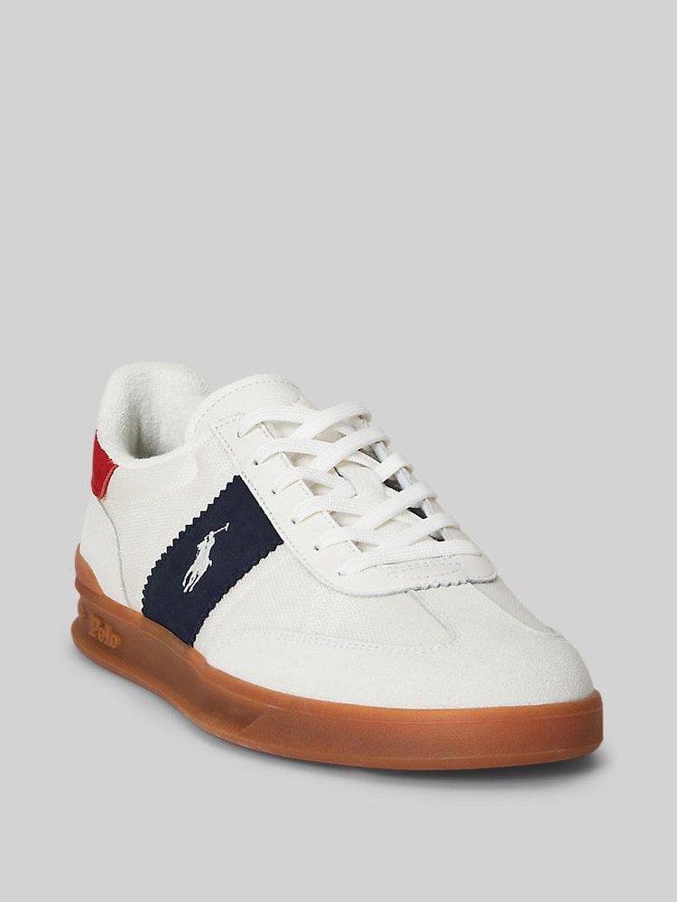 Polo Ralph Lauren Navy/Red Heritage Aera Contrast Suede Trainers - Image 2 of 4 Polo Ralph Lauren Navy/Red Heritage Aera Contrast Suede Trainers - Image 2 of 4