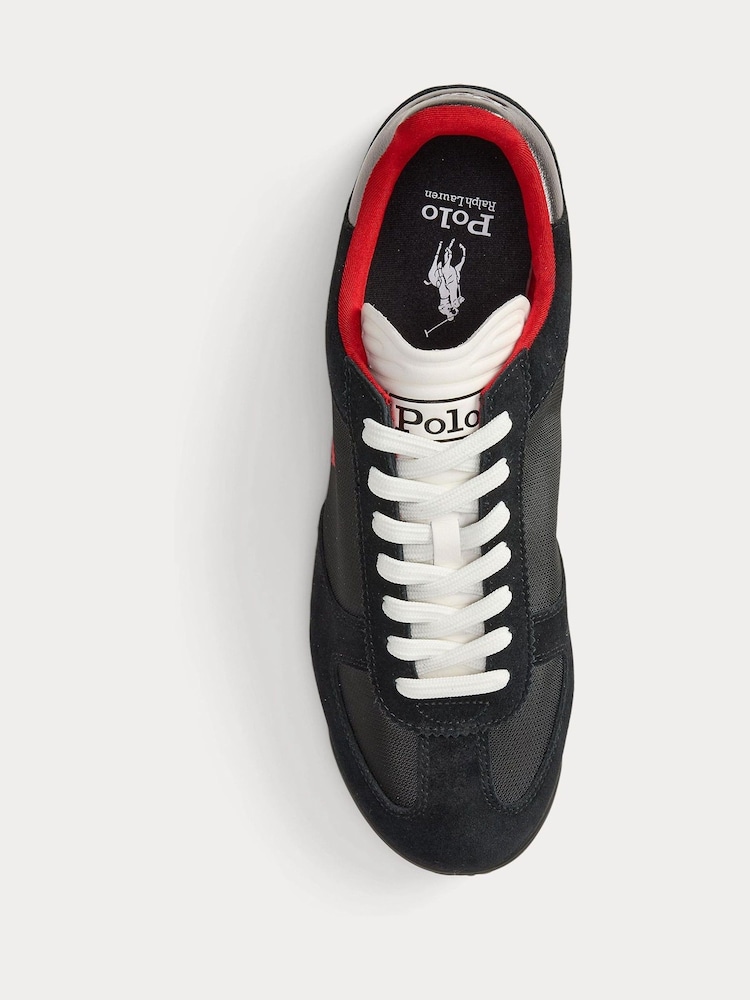 Polo Ralph Lauren Black Varick Suede Nylon Sporty Trainers - Image 5 of 5 Polo Ralph Lauren Black Varick Suede Nylon Sporty Trainers - Image 5 of 5