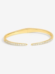 Inicio Gold Tone Crystal Open Bangle - Image 1 of 3