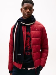 Tommy Hilfiger Blue Modern Heritage Signature Wool Blend Scarf - Image 1 of 4