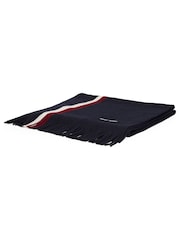 Tommy Hilfiger Blue Modern Heritage Signature Wool Blend Scarf - Image 3 of 4