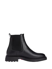 Tommy Hilfiger Black Lightweight Leather Chelsea Boots - Image 1 of 5