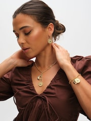 Inicio Gold Tone Jet Star Charm Earrings - Image 1 of 4
