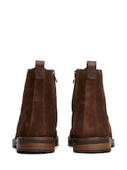 Tommy Hilfiger Brown Cleat Suede Moc Toe Boots - Image 4 of 6