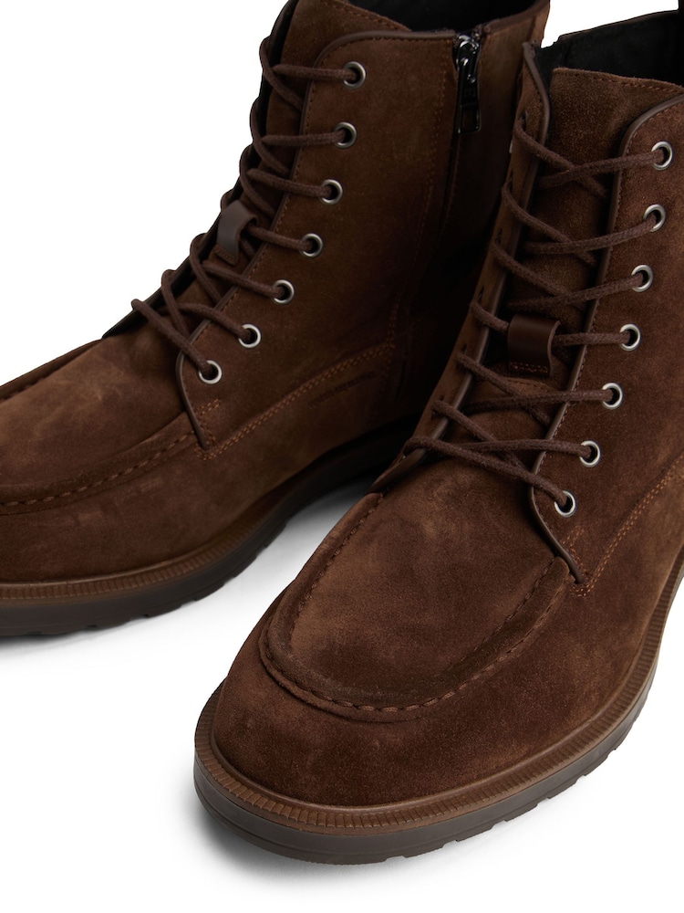 Buy Tommy Hilfiger Brown Cleat Moc Toe Boots from Next USA display picture 3