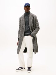Tommy Hilfiger Grey Suede Mixed Texture Court Trainers - Image 6 of 6