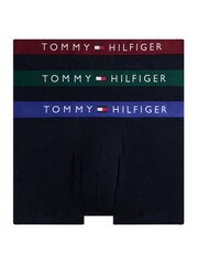 Tommy Hilfiger Black Logo Waistband Trunks 3 Pack - Image 1 of 6