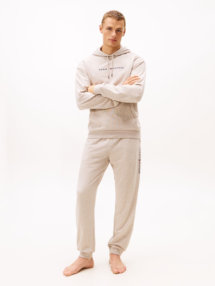 Tommy Hilfiger Cream TH Original Logo Lounge Joggers - Image 2 of 5 Tommy Hilfiger Cream TH Original Logo Lounge Joggers - Image 2 of 5
