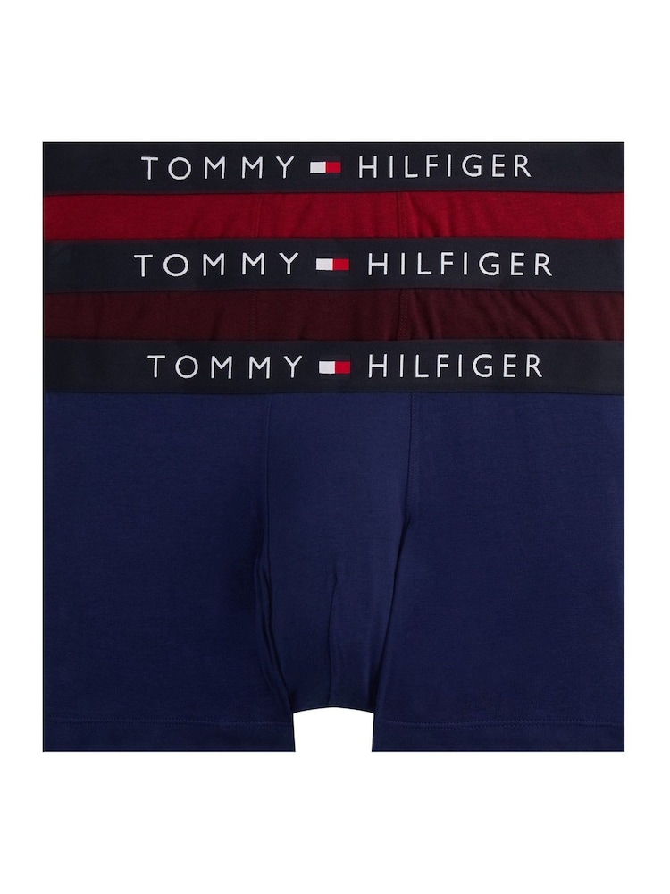 Tommy Hilfiger Red 3-Pack TH Original Logo Waistband Trunks - Image 1 of 6