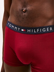 Tommy Hilfiger Red 3-Pack TH Original Logo Waistband Trunks - Image 4 of 6