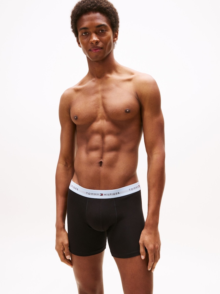 Tommy Hilfiger Blue 3 Pack Signature Logo Waistband Boxer Briefs - Image 7 of 7 Tommy Hilfiger Blue 3 Pack Signature Logo Waistband Boxer Briefs - Image 7 of 7