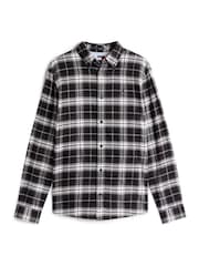 Tommy Jeans Black Regular Fit Check Flannel Shirt - Image 5 of 5