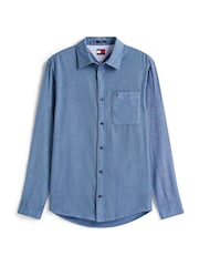 Tommy Jeans Blue Regular Fit Flannel Shirt - Image 5 of 5