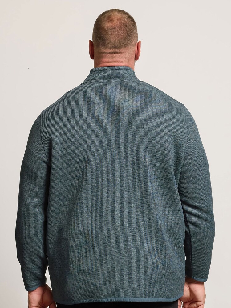 BadRhino Big & Tall Blue Textured Full Zip Jacket - Image 2 of 7