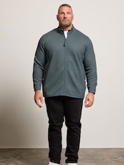 BadRhino Big & Tall Blue Textured Full Zip Jacket - Image 3 of 7