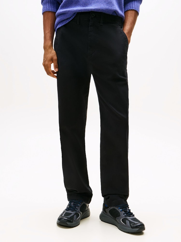 Tommy Jeans Black Otis Regular Twill Chinos - Image 1 of 5 Tommy Jeans Black Otis Regular Twill Chinos - Image 1 of 5
