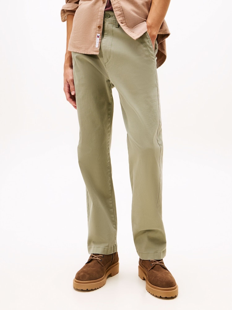 Tommy Jeans Green Otis Regular Twill Chinos - Image 1 of 4