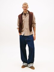 Tommy Jeans Brown Regular Fit Corduroy Shirt - Image 3 of 5