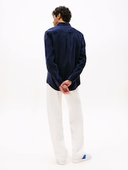 Tommy Jeans Blue Regular Fit Corduroy Shirt - Image 2 of 5