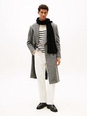 Tommy Hilfiger Black Flag Embroidery Ribbed Scarf - Image 1 of 4